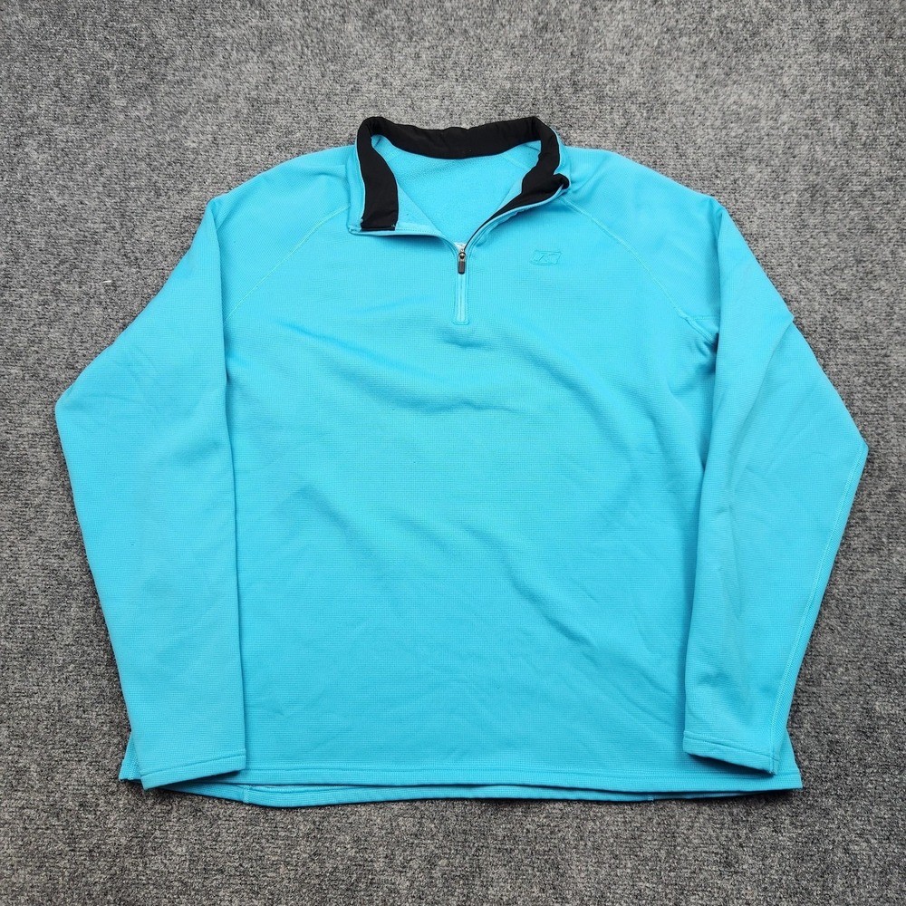 Klim Pullover‎ Womens XL Blue Long Sleeve 1/4 Zip Grid Fleece Outdoor Shirt